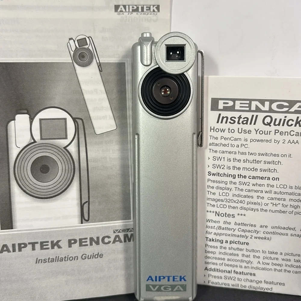 Vintage Aiptek PenCam VGA Digital Mini Camera with Manual